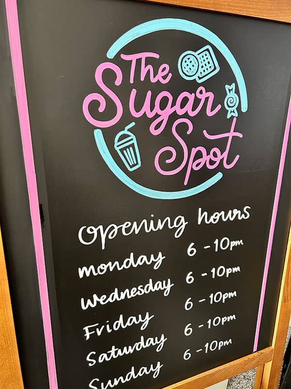 The Sugar Spot chalkboard art